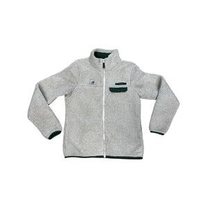Oregon Ducks NCAA Columbia Jacket Women’s Medium Tan Sherpa Fleece Sweater